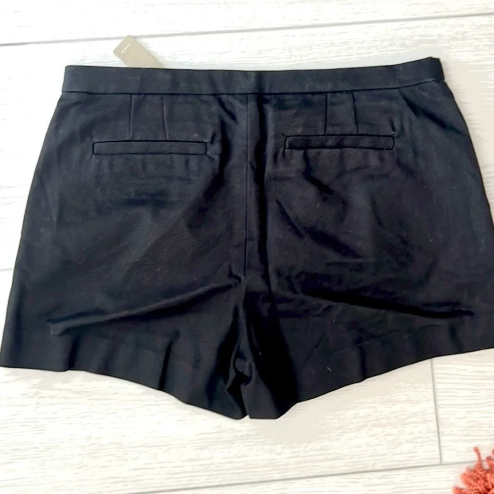 NWT,J.Crew, Gorgeous Side-Zip Shorts Soft Noir, Size 4